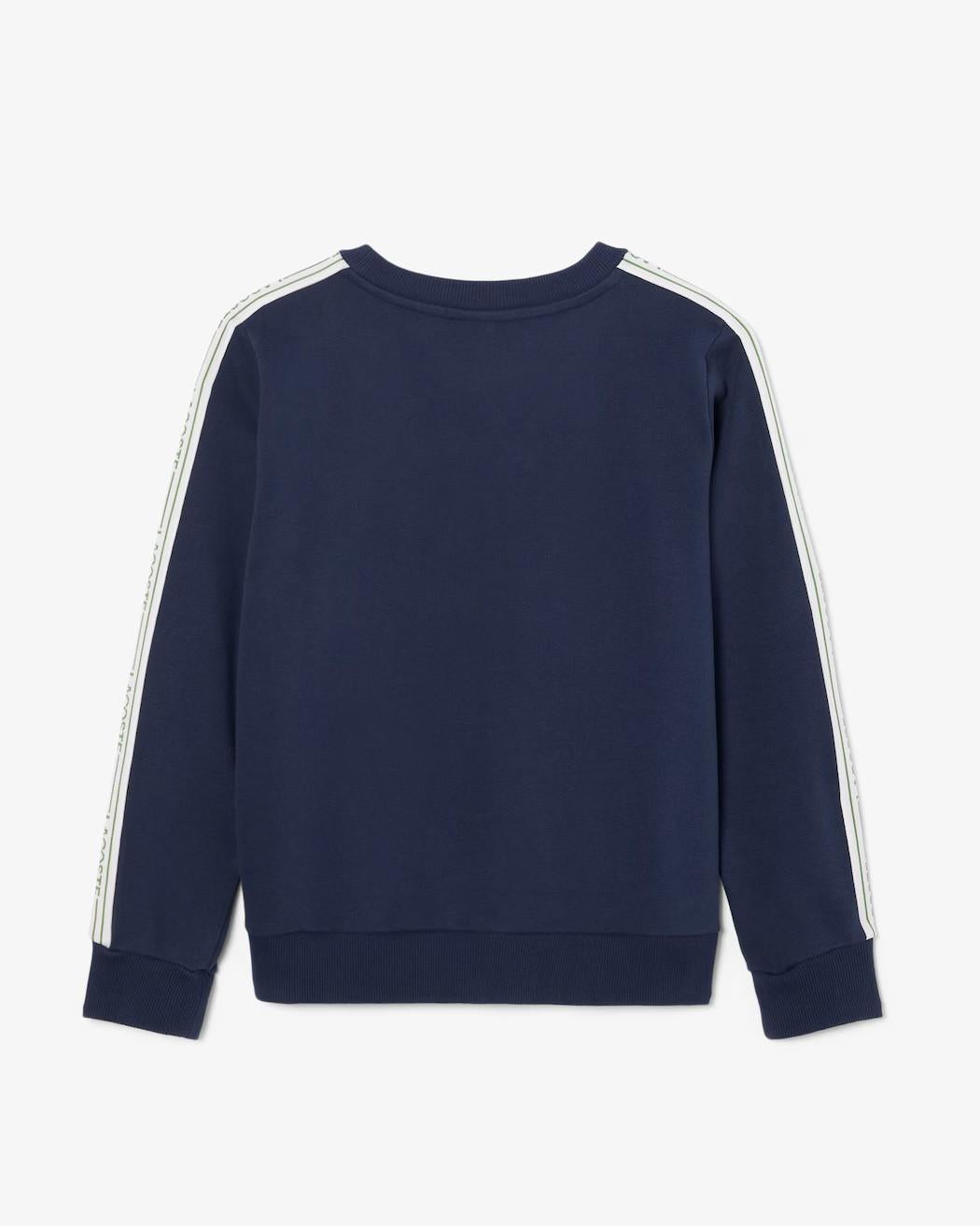 Felpa in cotone a righe con logo 947578 UGW LACOSTE 