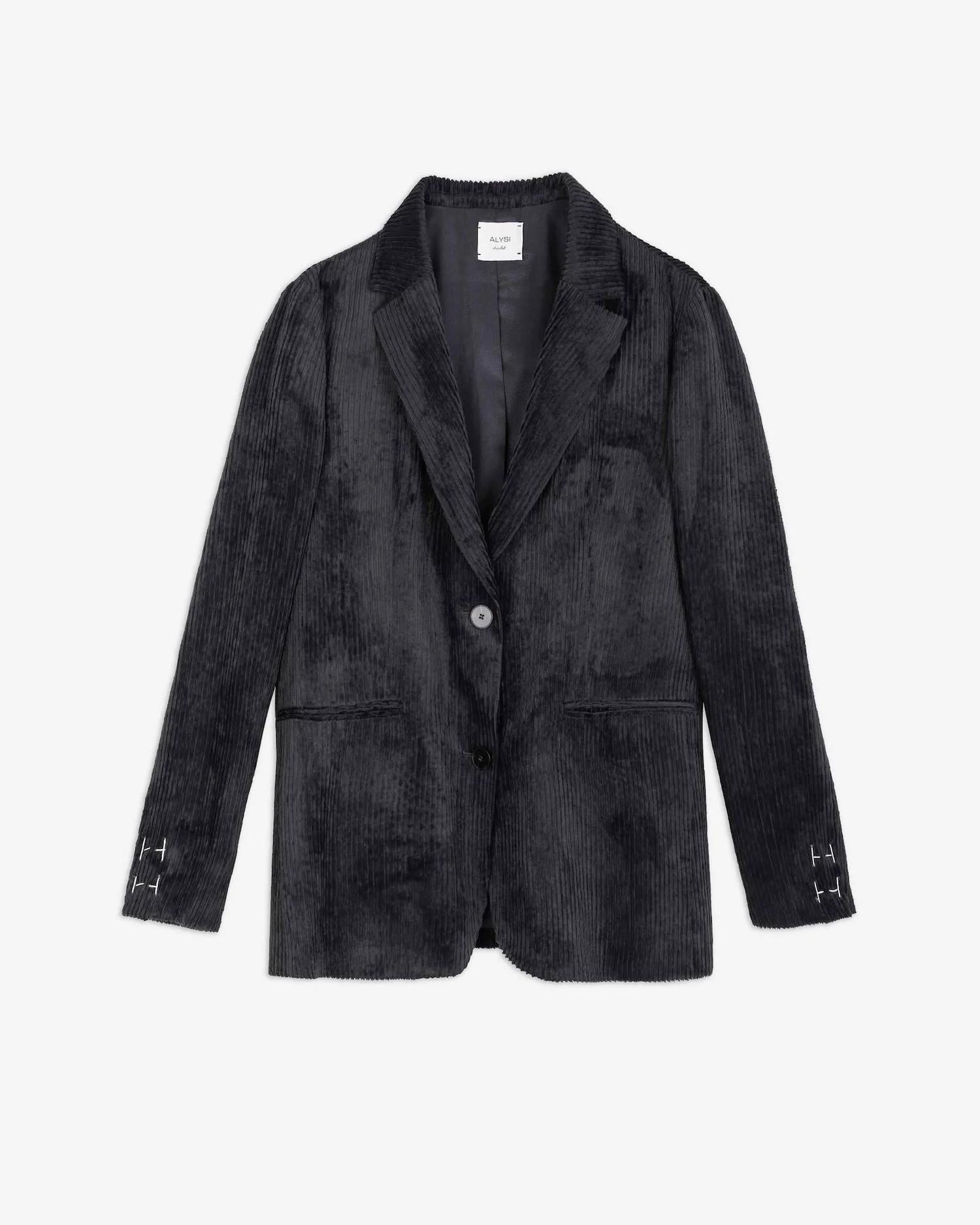 Blazer velvet rib 165847 CB ALYSI CHOCOLAT 