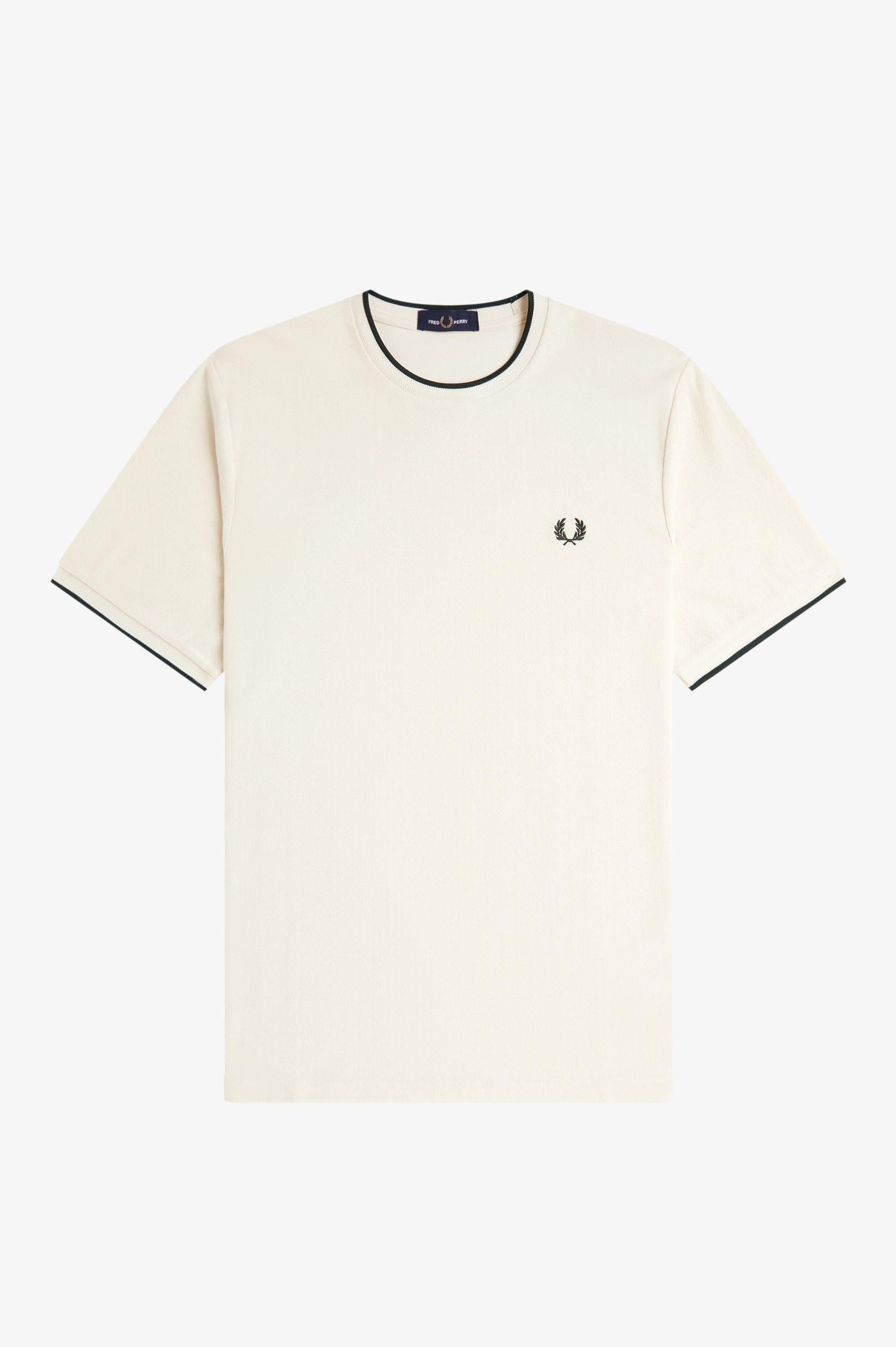 T-shirt con doppia riga M239757 560 FRED PERRY 