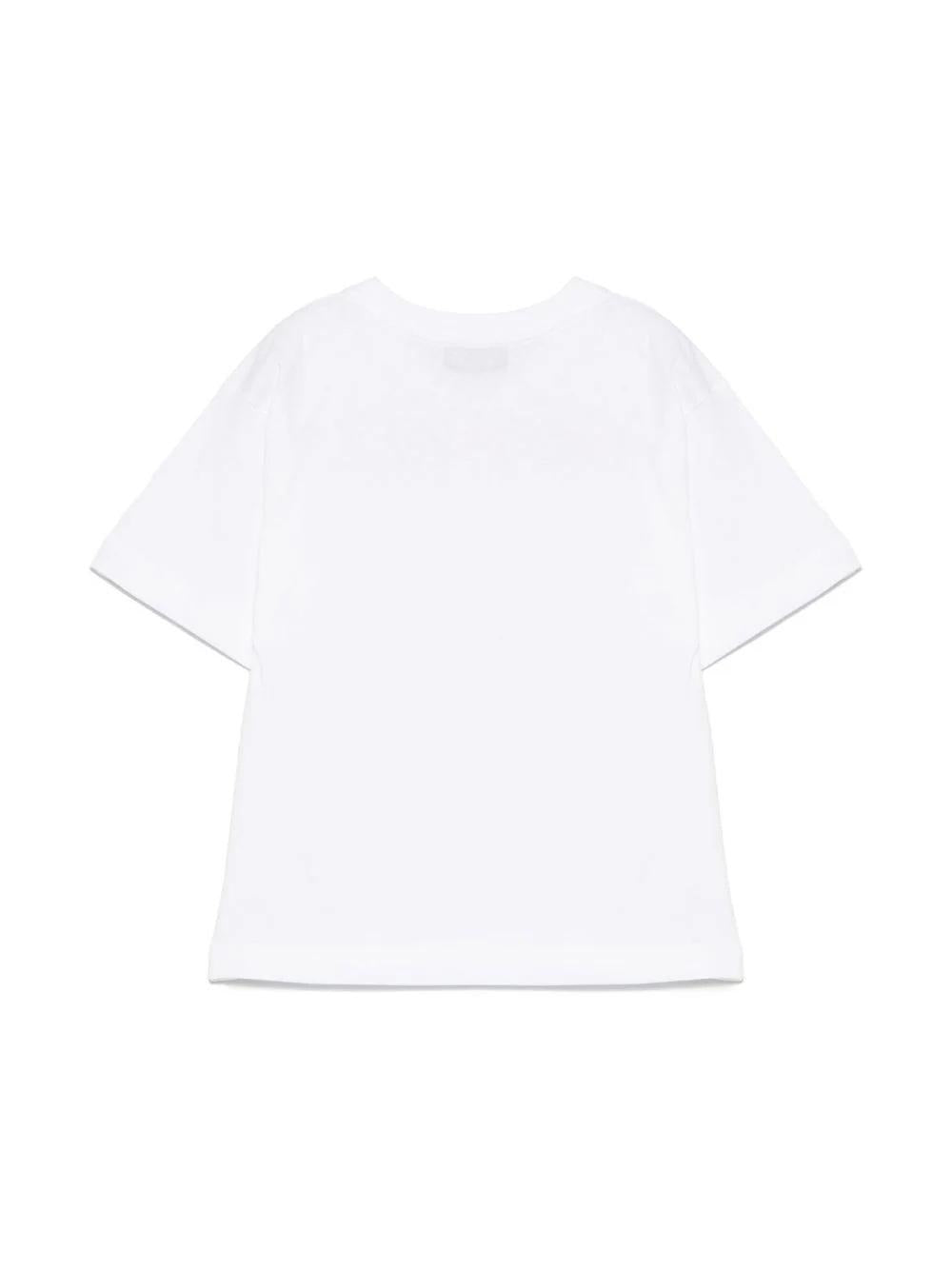 T-shirt con logo HPM050LAA03 10101A MOSCHINO KID 