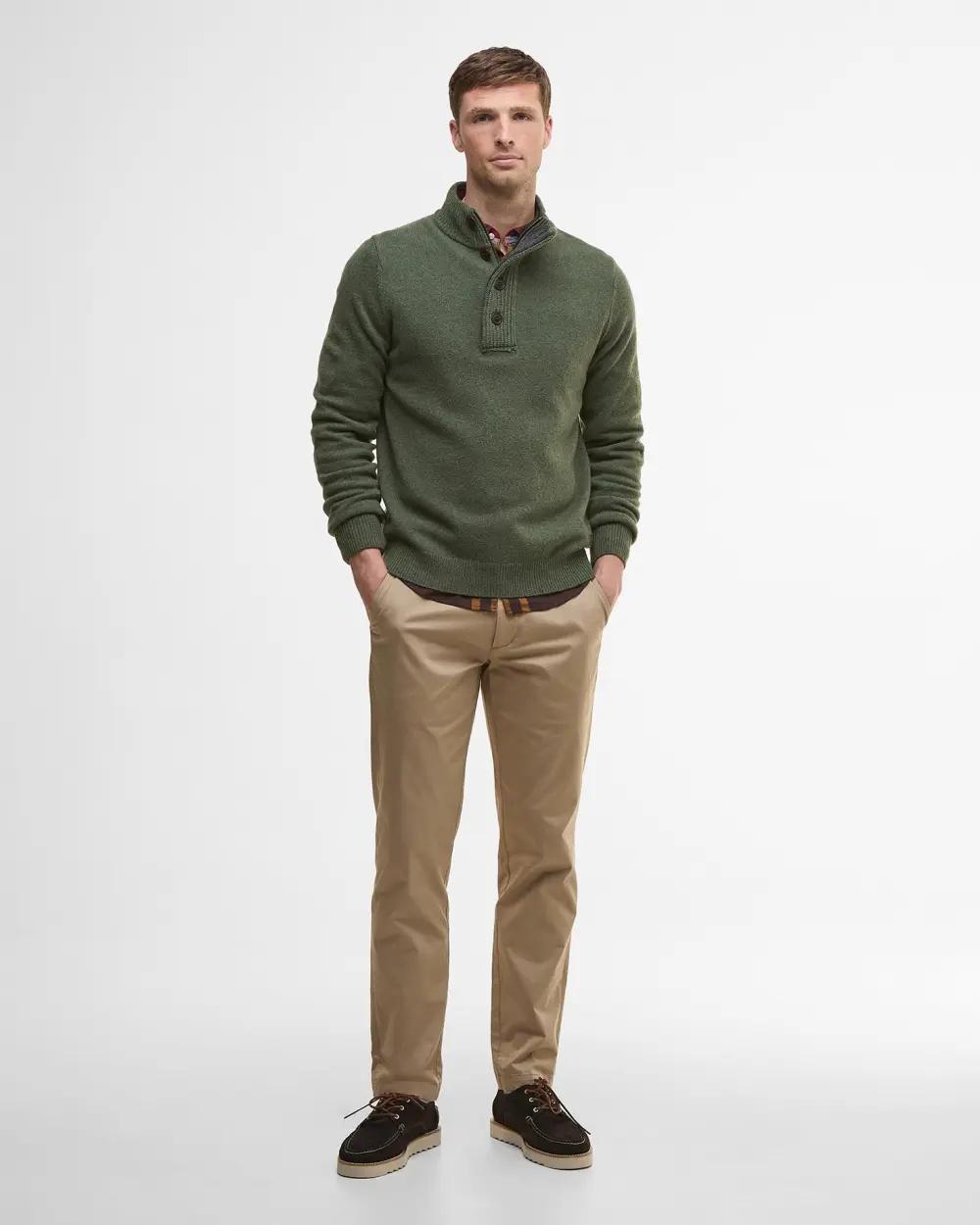 Felpa con toppa sul gomito Essential MKN0585 OL51 BARBOUR 