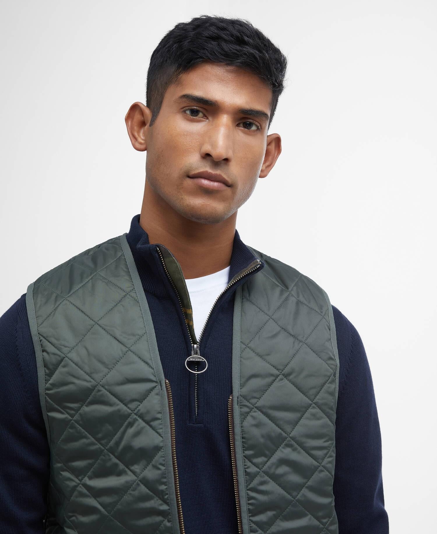 Gilet trapuntato/fodera con zip MLI0001 GN92 BARBOUR 