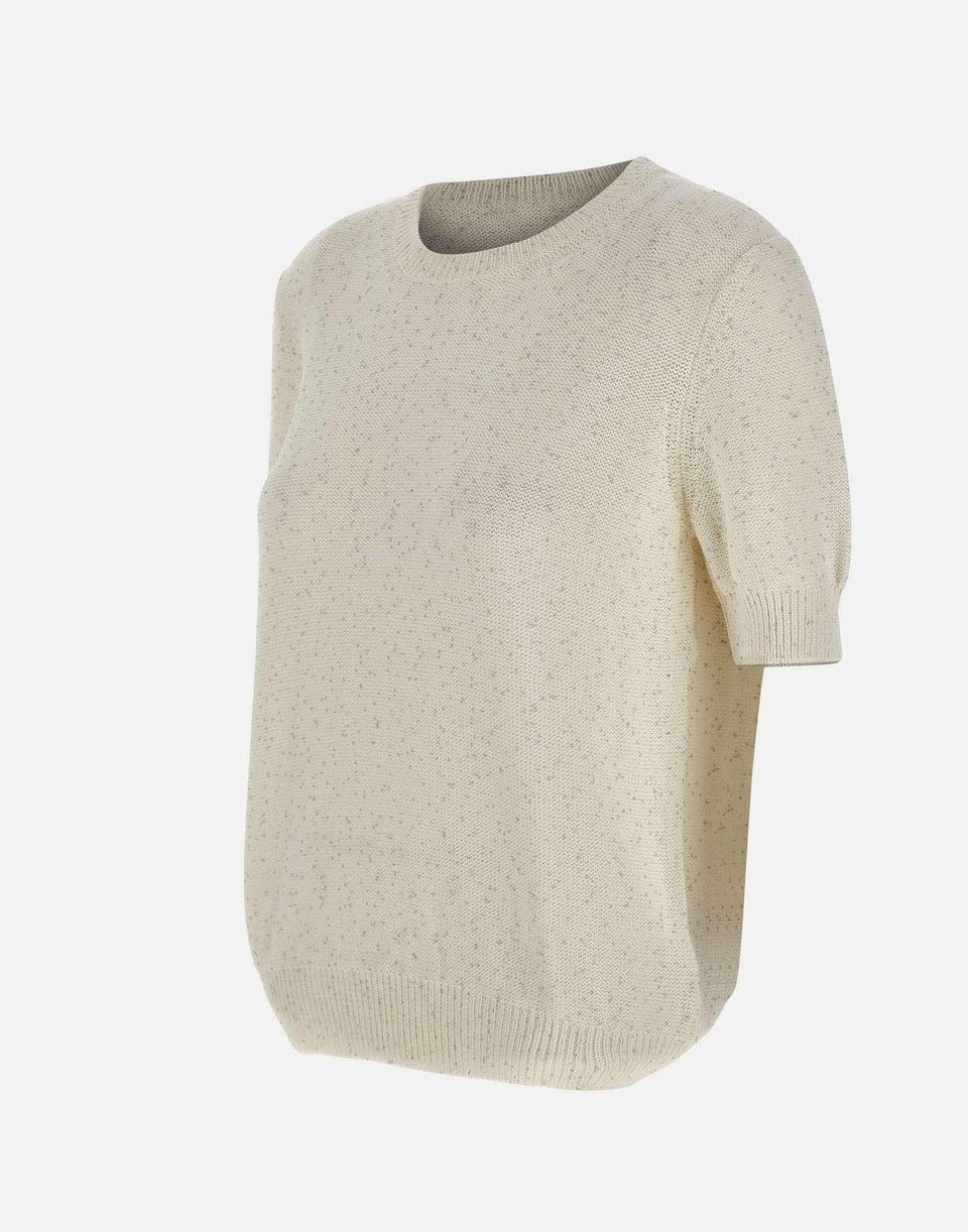 Maglia a maniche corte con paillettes 13231/32430 004 GRAN SASSO 