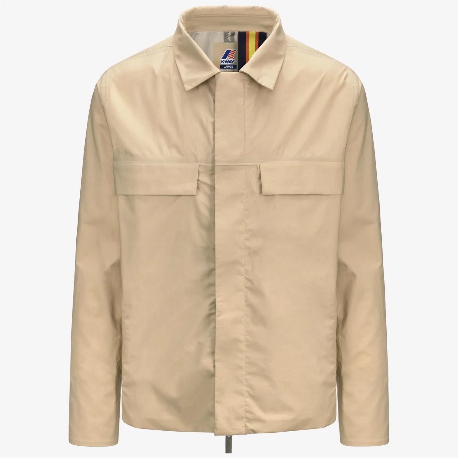 Giacca corta urbana da uomo beige con cuciture termonastrate K7127UW AZI K-WAY 