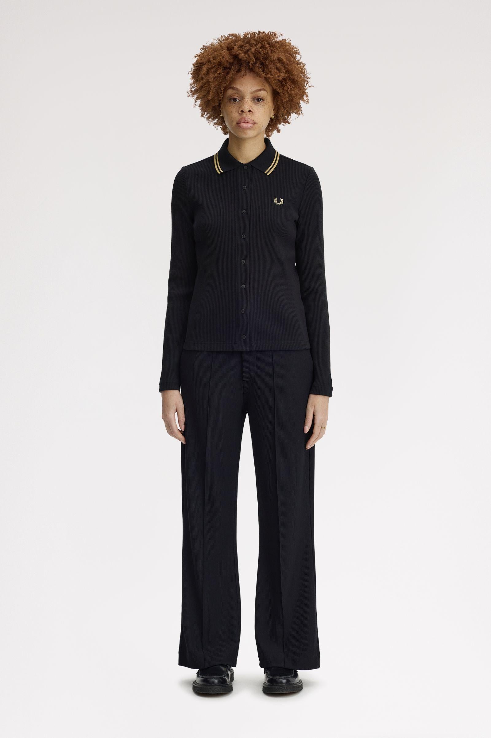 Pantaloni in tricot a coste T210757 102 FRED PERRY 