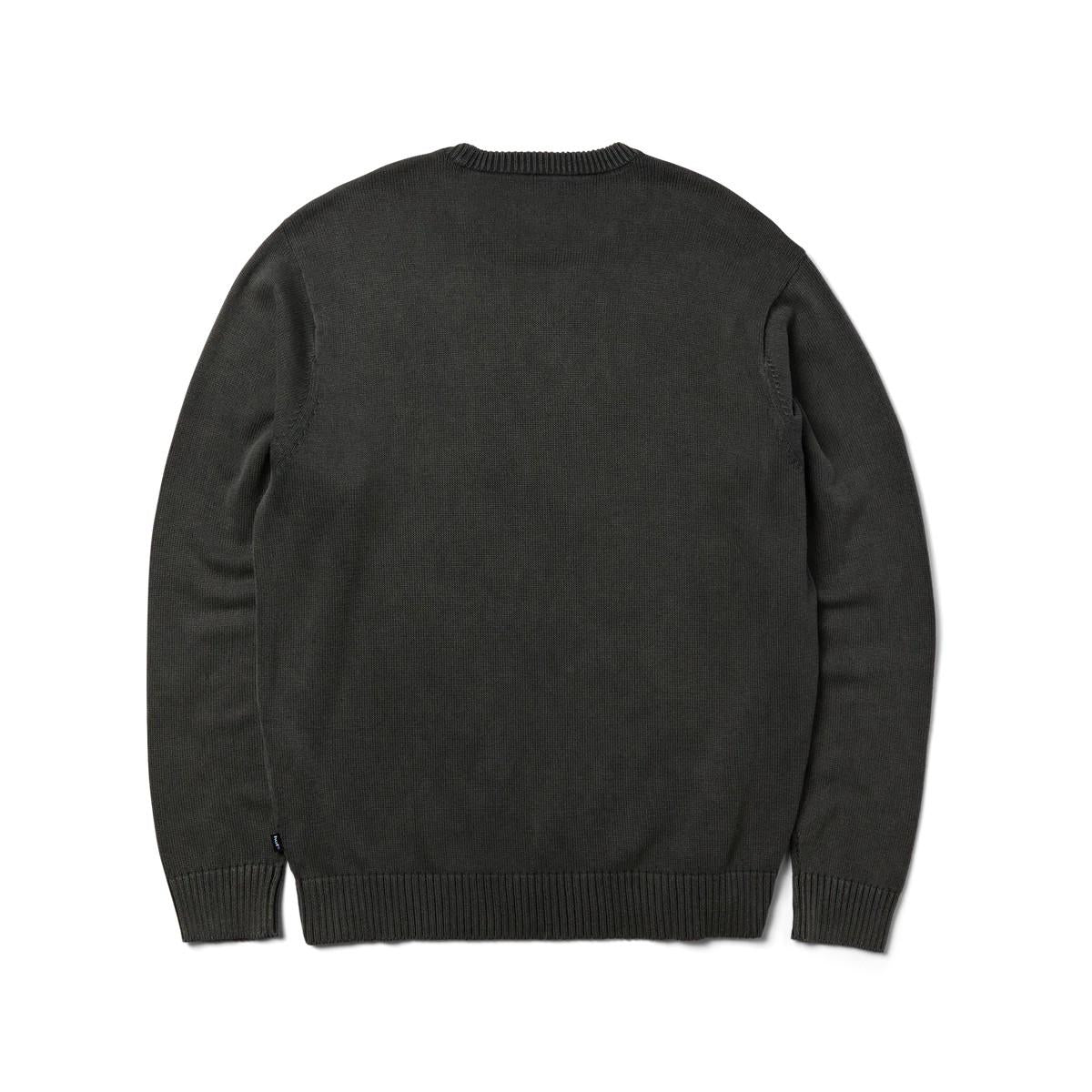 Pacific wash embossed crewneck sweate KN00581 BLACK HUF 