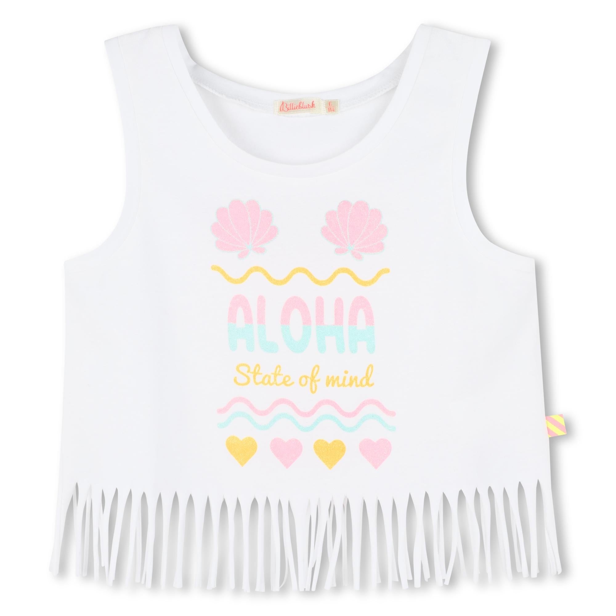T-shirt con frange U20936 10P BILLIEBLUSH 