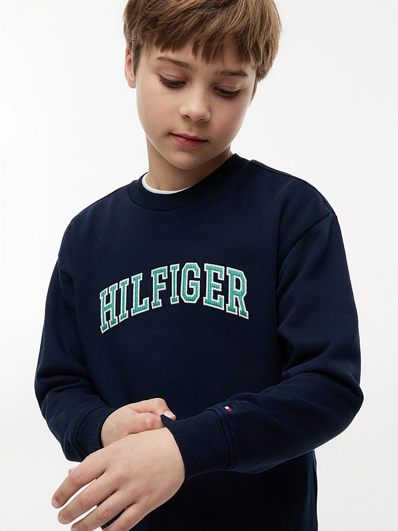 Felpa in spugna con logo KB0KB10404T C1G TOMMY HILFIGER 