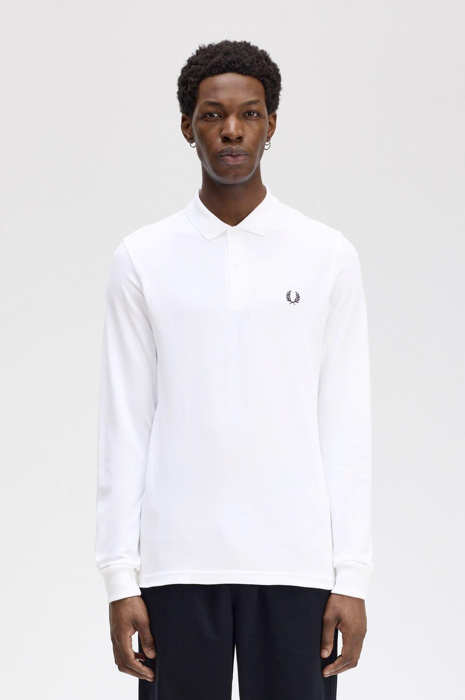 Polo a maniche lunghe M600655 100 FRED PERRY 