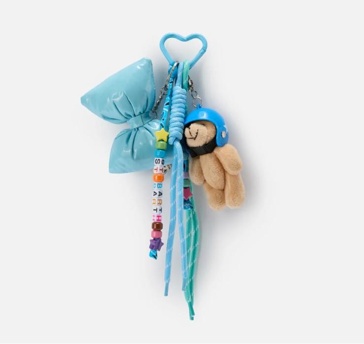 Funny Charm con fiocco imbottito e teddy decorativo FUNC001 00743L MC2 SAINT BARTH 