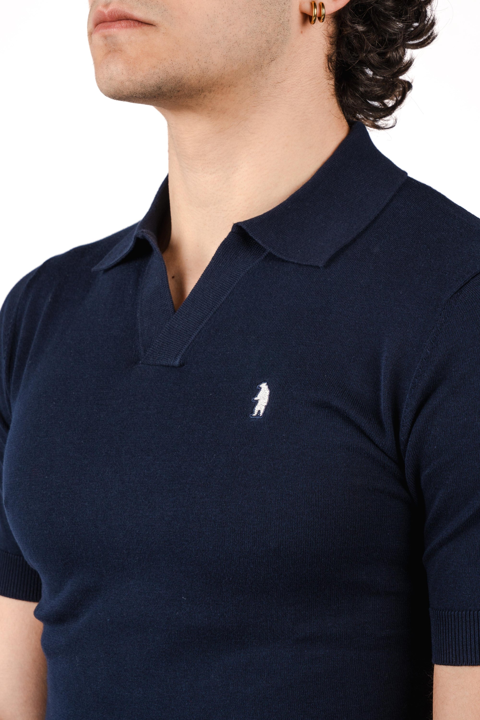 Polo knit v neck R5009M261 NAVY REFRIGUE 