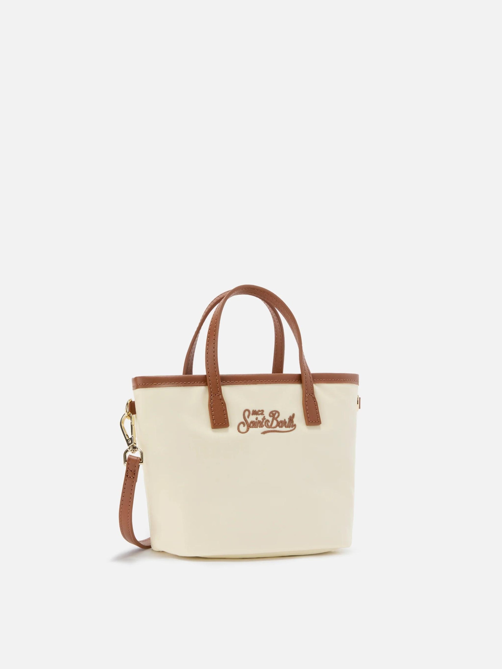 Borsa City mini in nylon bianca CB0005 01818L MC2 SAINT BARTH 