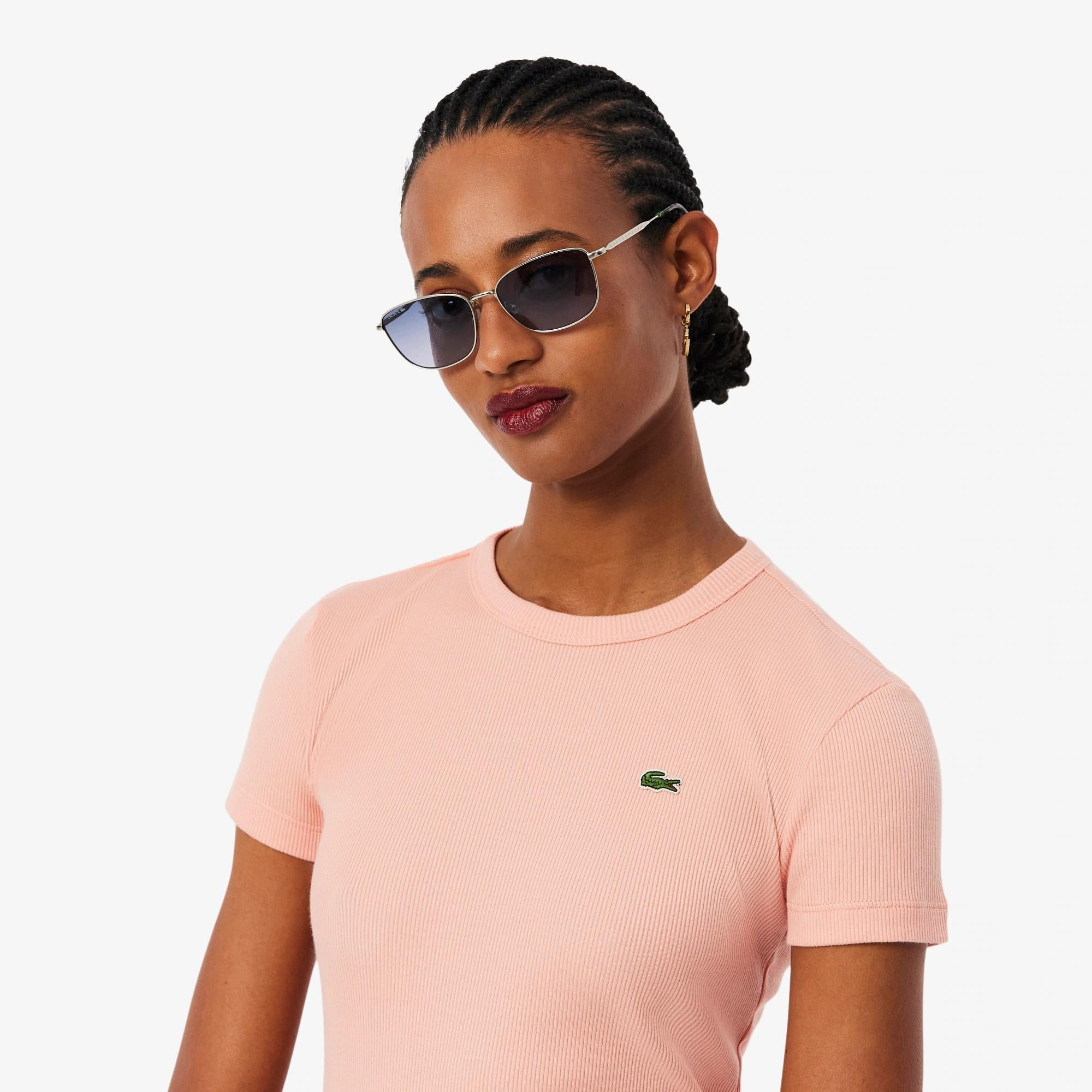 T-shirt in cotone a costine slim fit TF5538 UI2 LACOSTE 