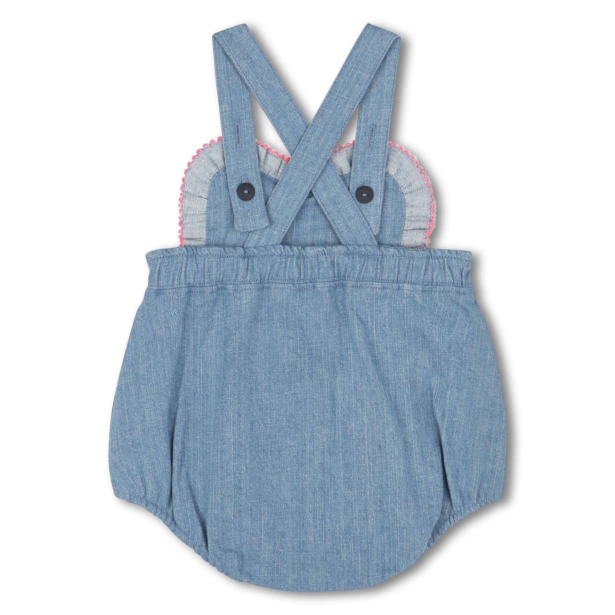 Tuta con cuore in denim U21005 Z10 BILLIEBLUSH 