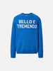 Douglas crewneck in cashmere blend with Bello e Tremendo jacquard