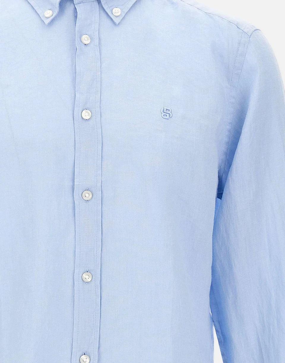 Camicia Liam in lino 50556077 450 BOSS 