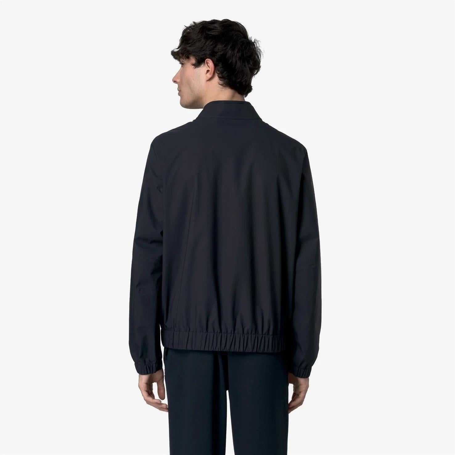 Giacca impermeabile slim fit da uomo blu per condizioni meteorologiche variabili K51376W K89 K-WAY 