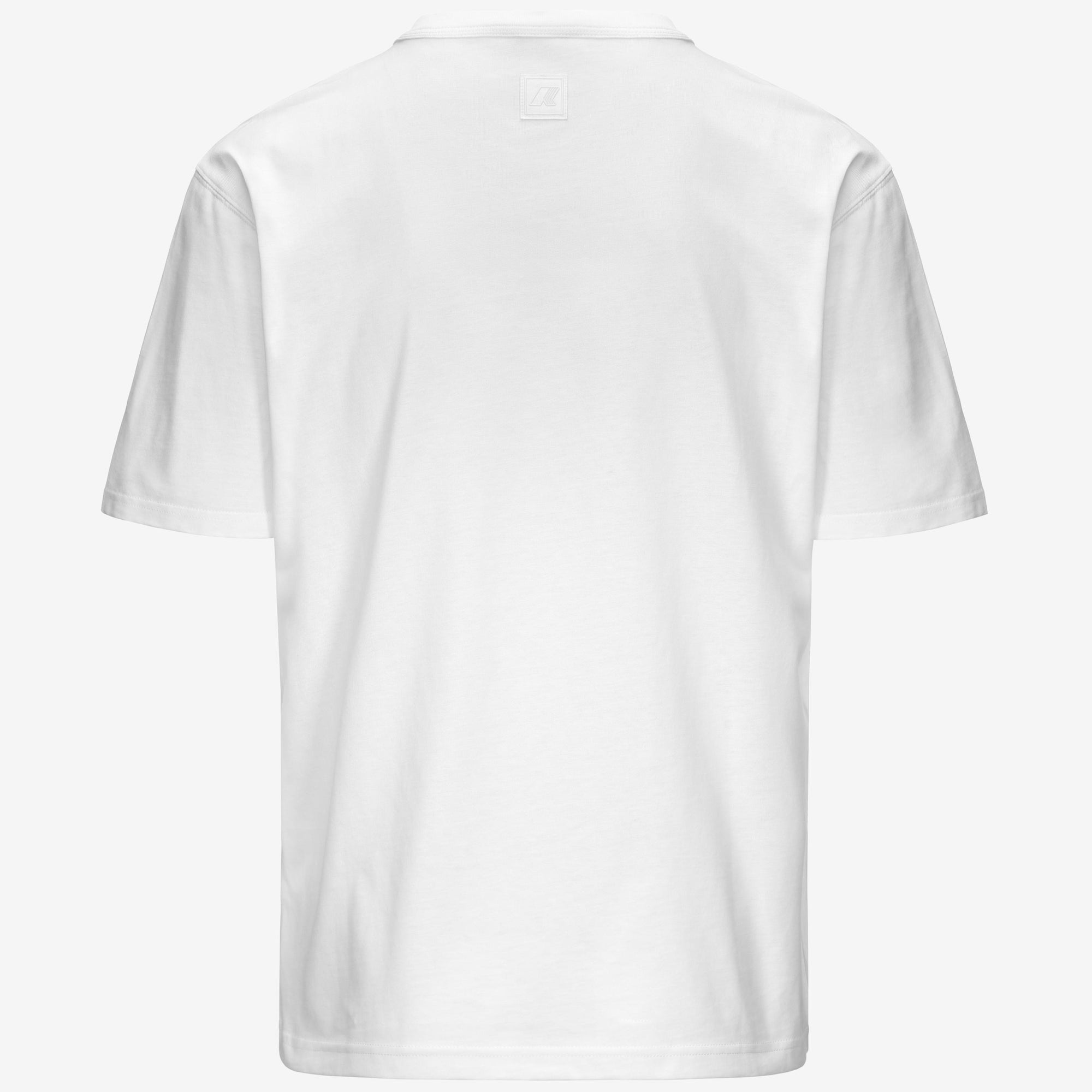 T-shirt casual da uomo bianco con tasca e applicazioni con logo K2135HW 001 K-WAY 
