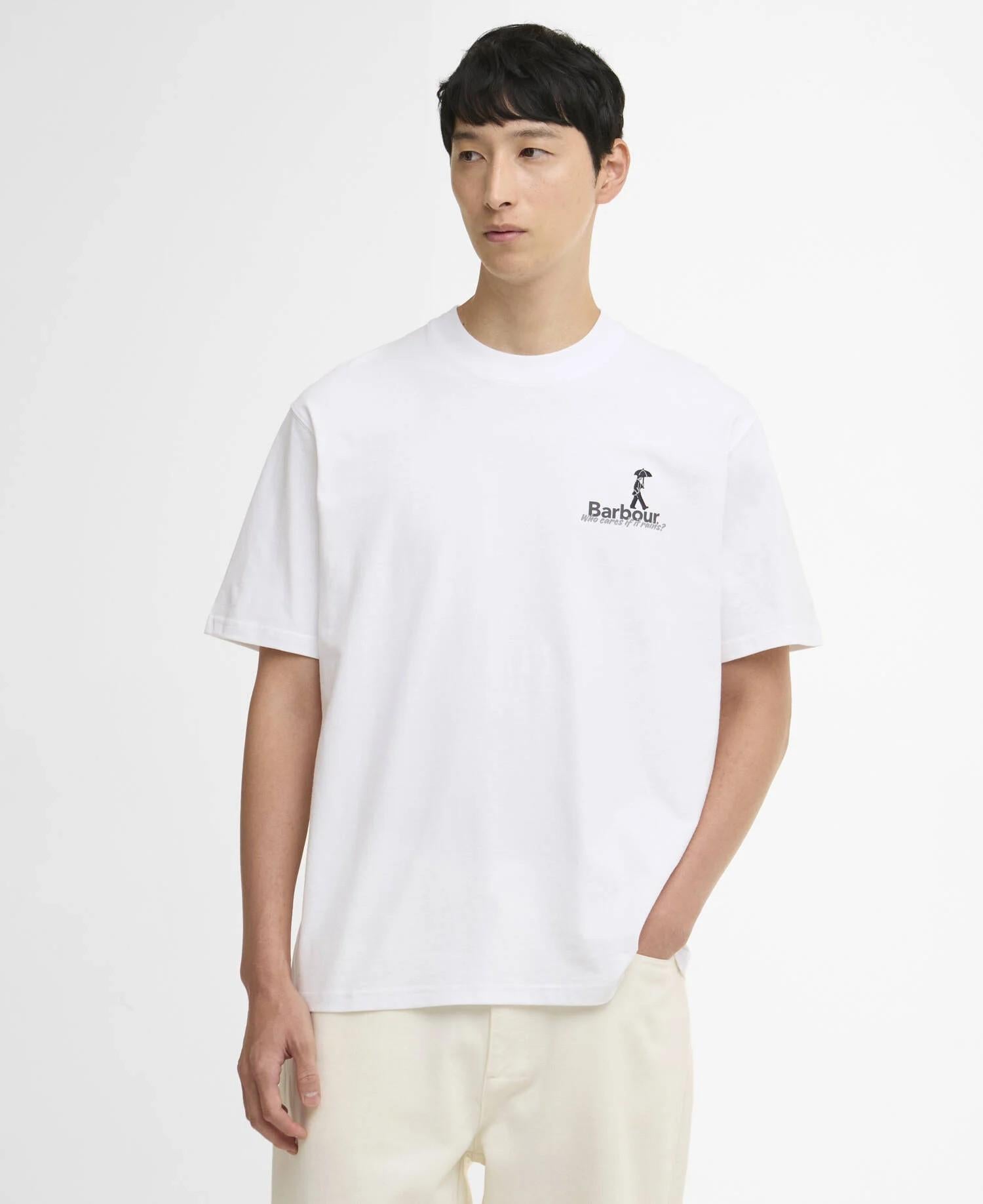 T-shirt oversize con stampa MTS1573 WH11 BARBOUR 