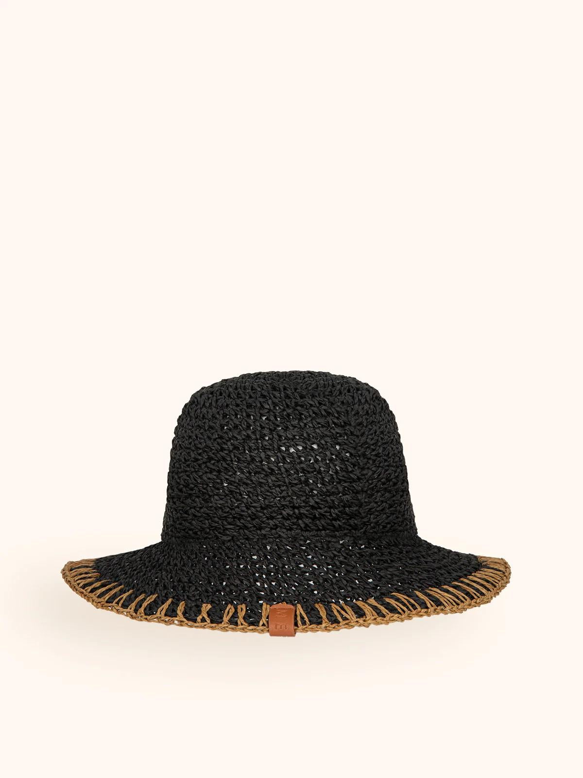 Cappello in paglia nero MA26SW0200 BK ME FUI 