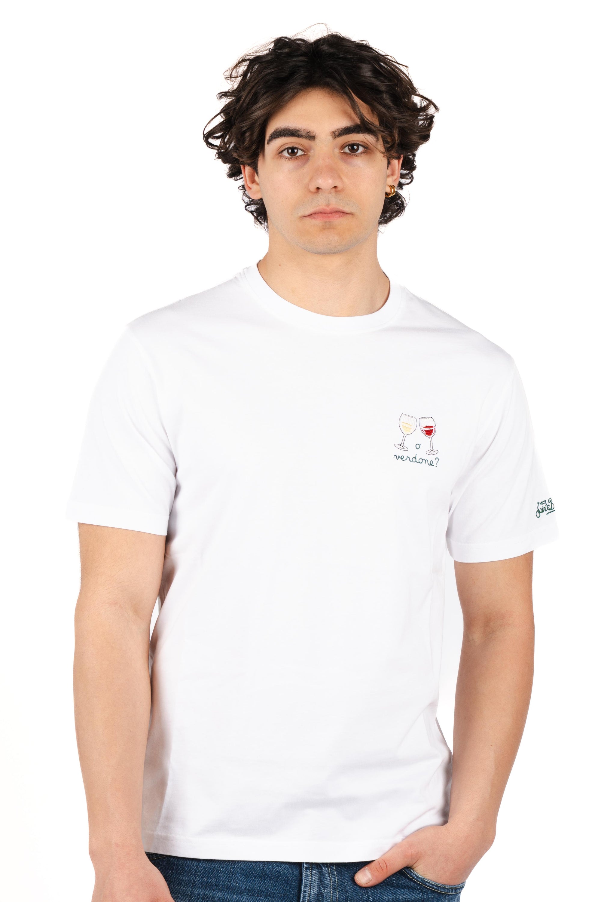T-shirt Portofino ricamo O verdone? POT0001 04416L MC2 SAINT BARTH 