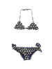 Two-piece bikini with duckling print