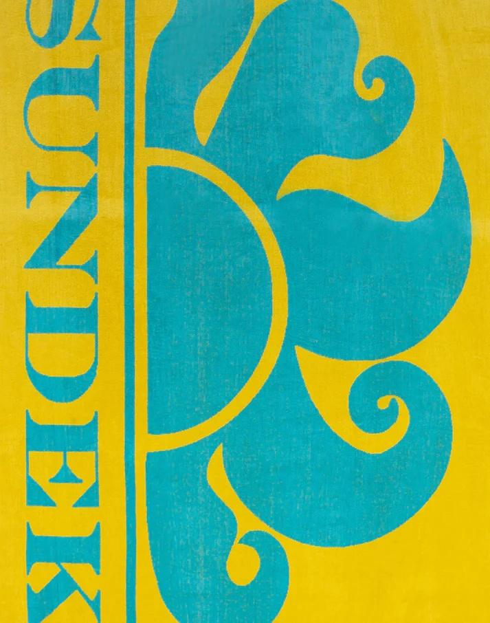 New classic telo mare jacquard con logo giallo AM312ATC1050 77201 SUNDEK 