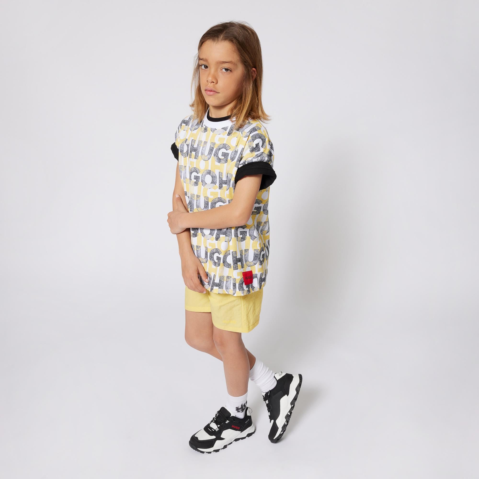 T-shirt con stampa logo all-over G00336 N05A HUGO 
