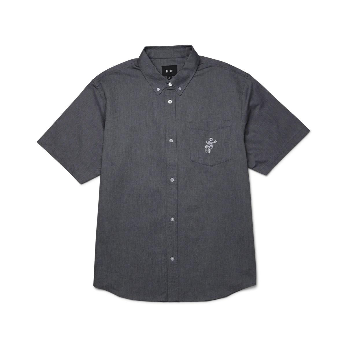 Icarus oxford shirt washed black BU00234 WABLK HUF 