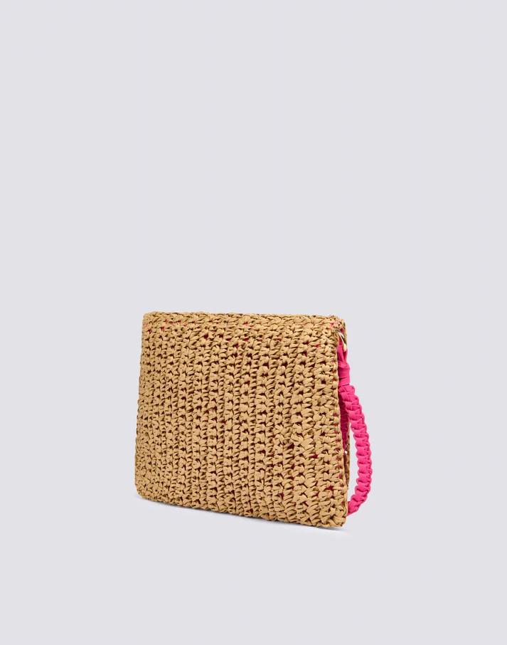 Gabi - pochette in paper straw AW022ABPA100 A7201 SUNDEK 
