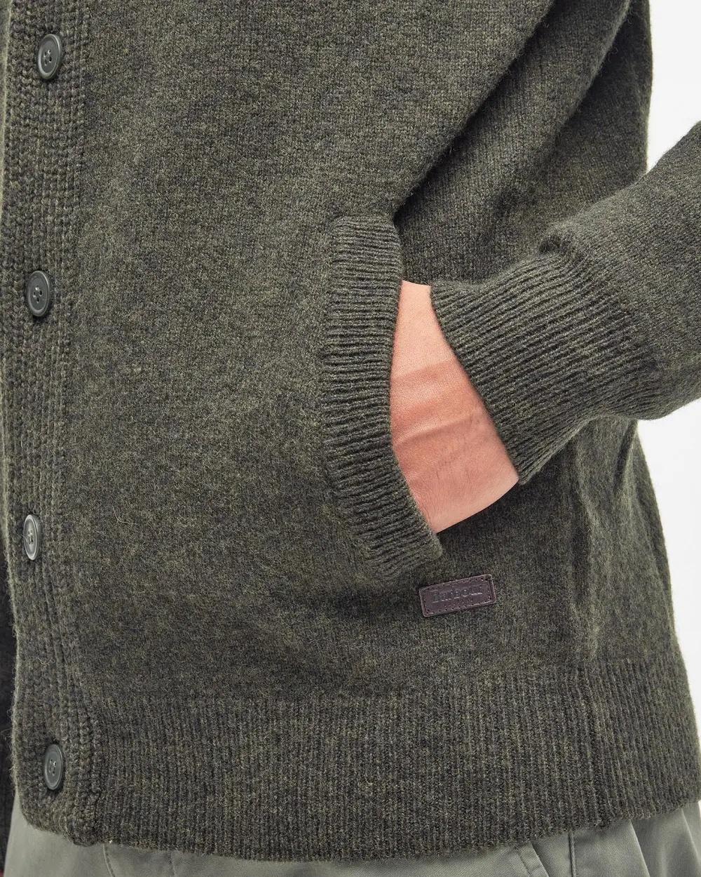 Maglione con zip Patch MKN0731 GN73 BARBOUR 