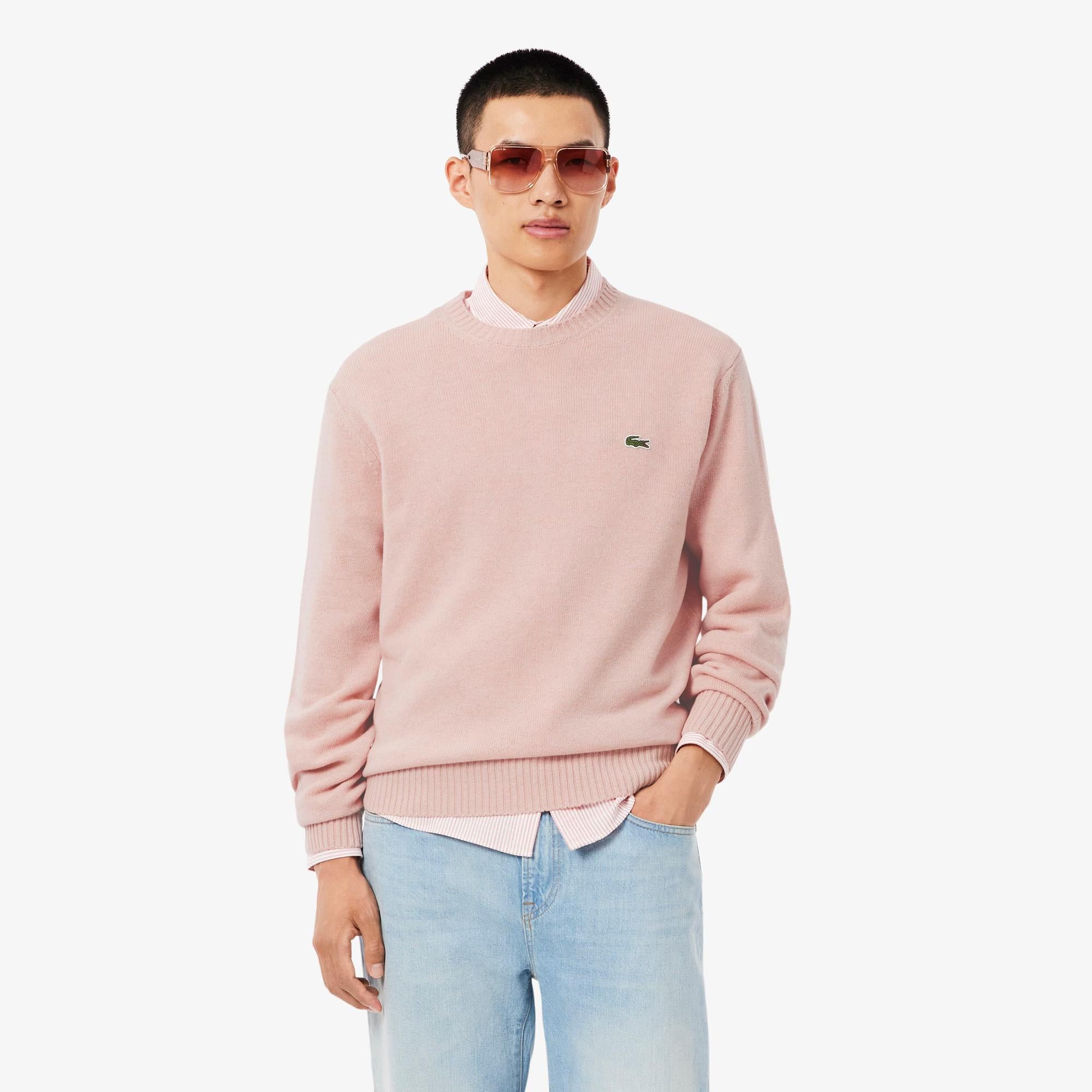 Maglione girocollo in lana cardata AH2916 9IG LACOSTE 