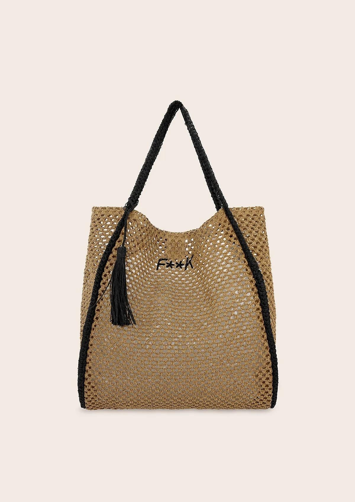 Tote Summer Bag Beige A056 BG F**K 