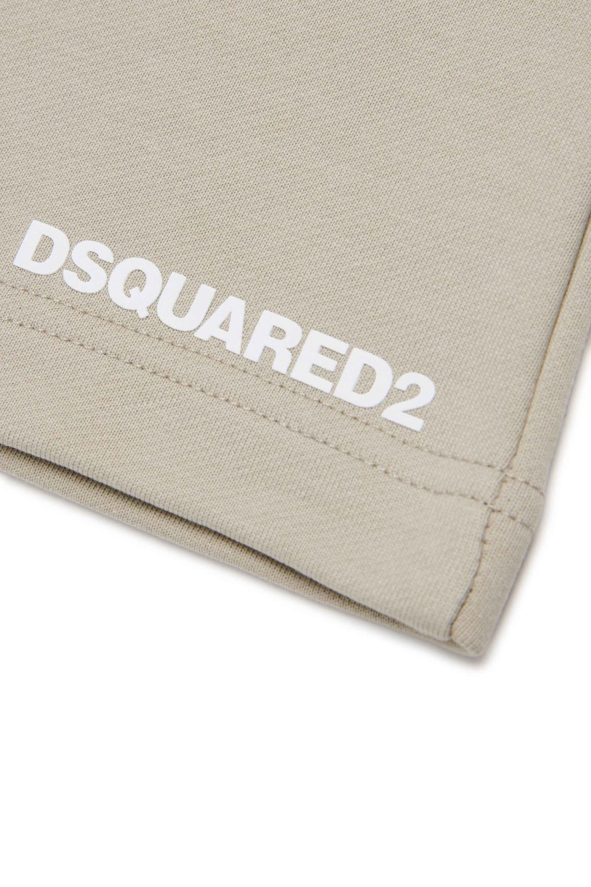 D2Kids Junior Drawstring Logo Shorts Beige DQ2738D0094 DQ717 DSQUARED2 