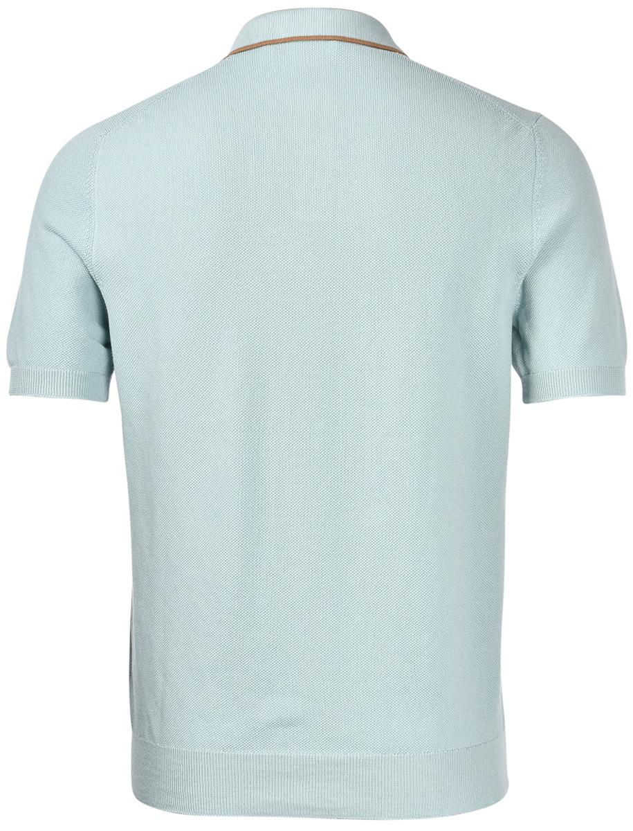 Polo skipper in maglia chicco riso verde acqua marrone 57157/20642 430 GRAN SASSO 