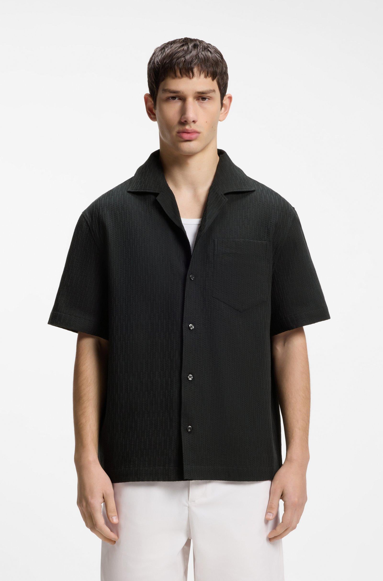 Camicia oversize in cotone lavorato 50560633 001 HUGO 