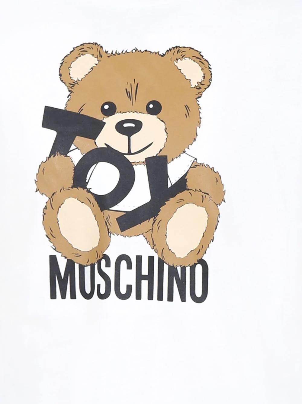 T-shirt con stampa Teddy Bear H9M04KLAA03A 10101A MOSCHINO KID 