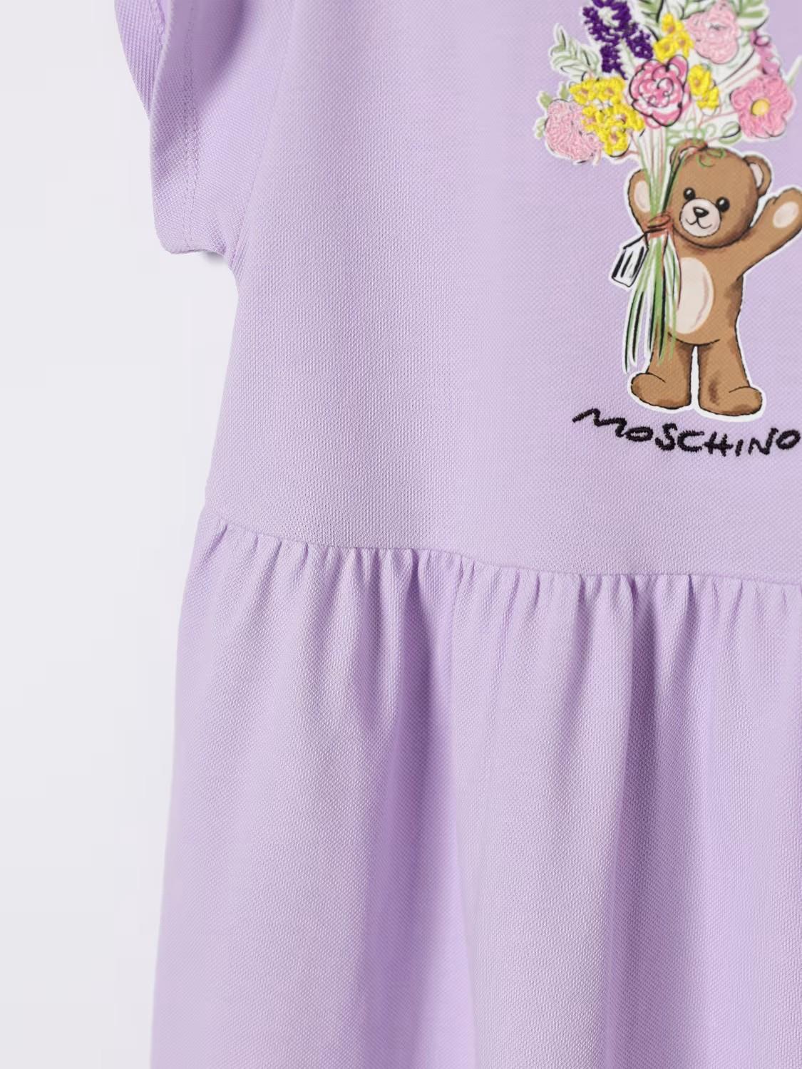 Abito con stampa Teddy HDV0HQLFA06 51683 MOSCHINO KID 