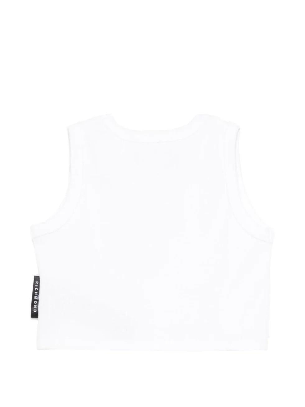 Top con logo ricamato RGP26172CN WHITE RICHMOND 