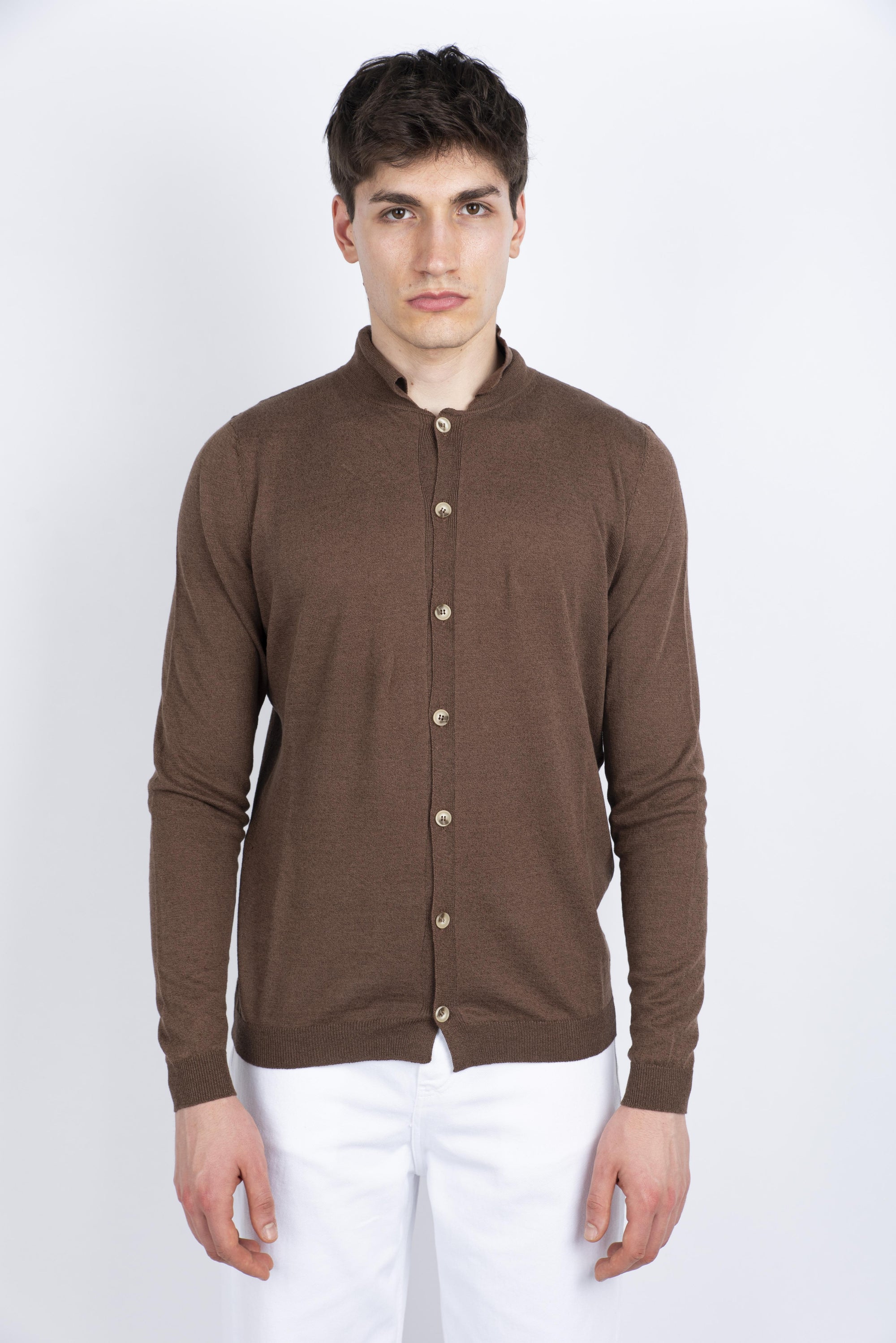 Cardigan cacao Amaranto Uomo B9D0026 DU64M AMARANTO 