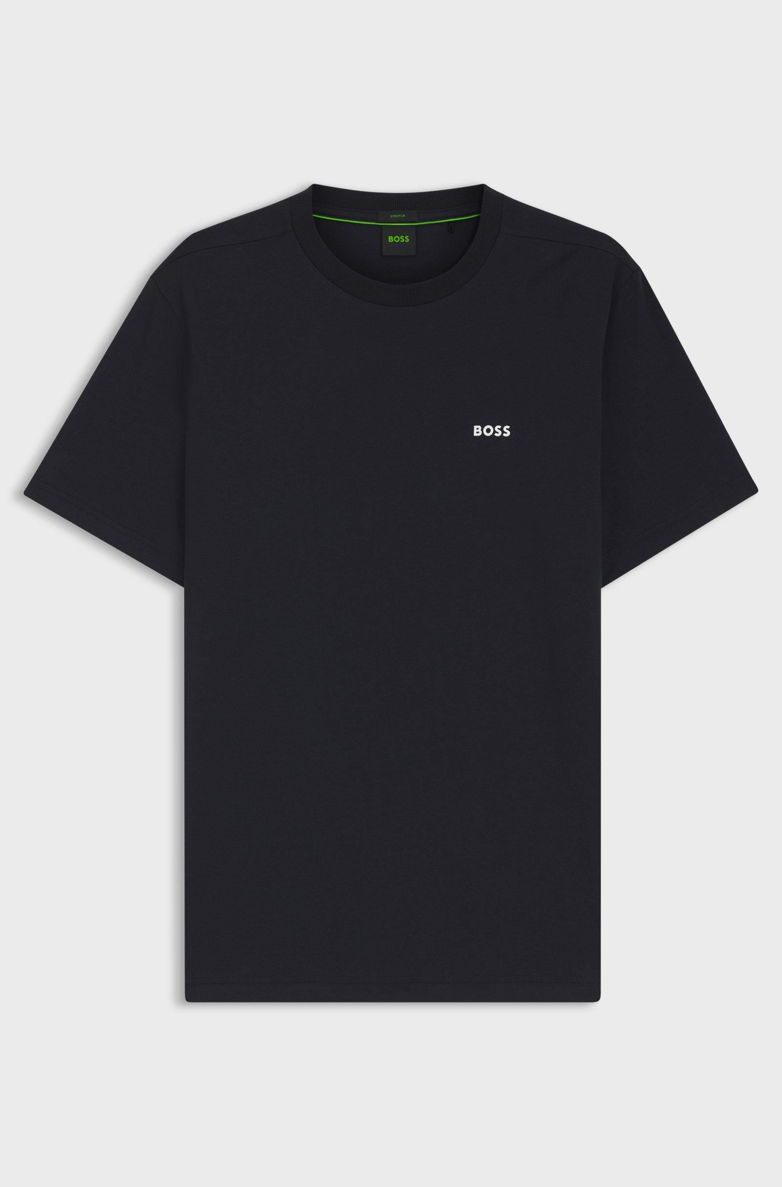 T-shirt in cotone elasticizzato con logo 50506373 402 BOSS 