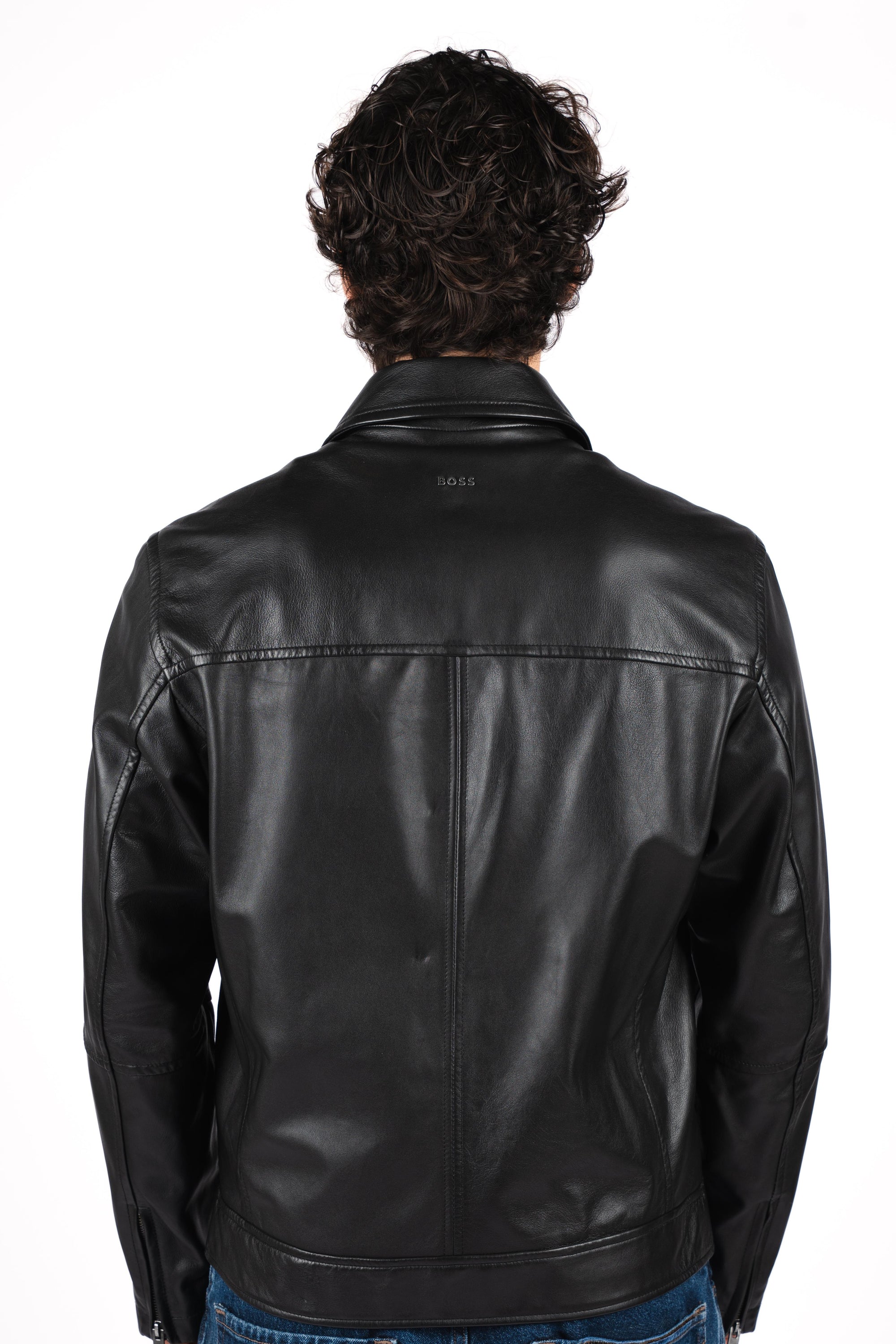 Giubbotto regular fit in nappa 50552141 001 BOSS 
