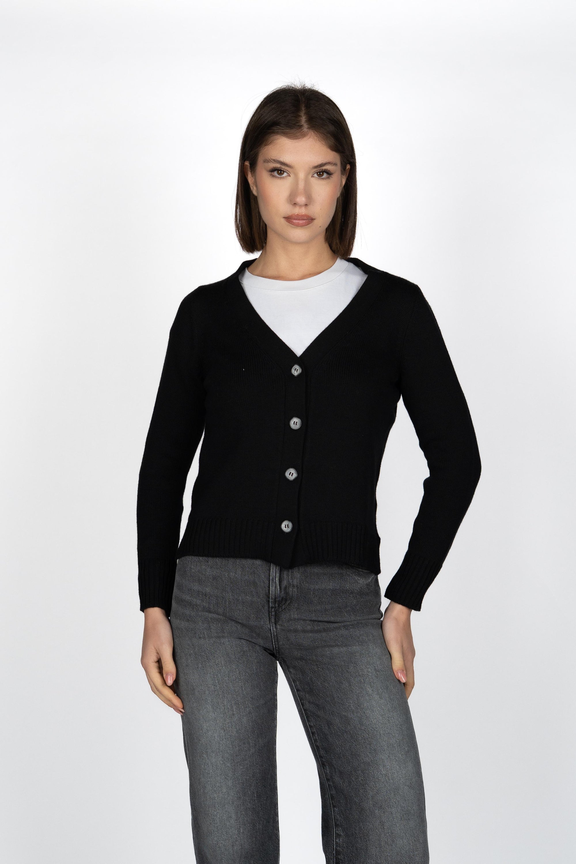 Cardigan 3 Fili In Lana Merino 13206/14200 099 GRAN SASSO 