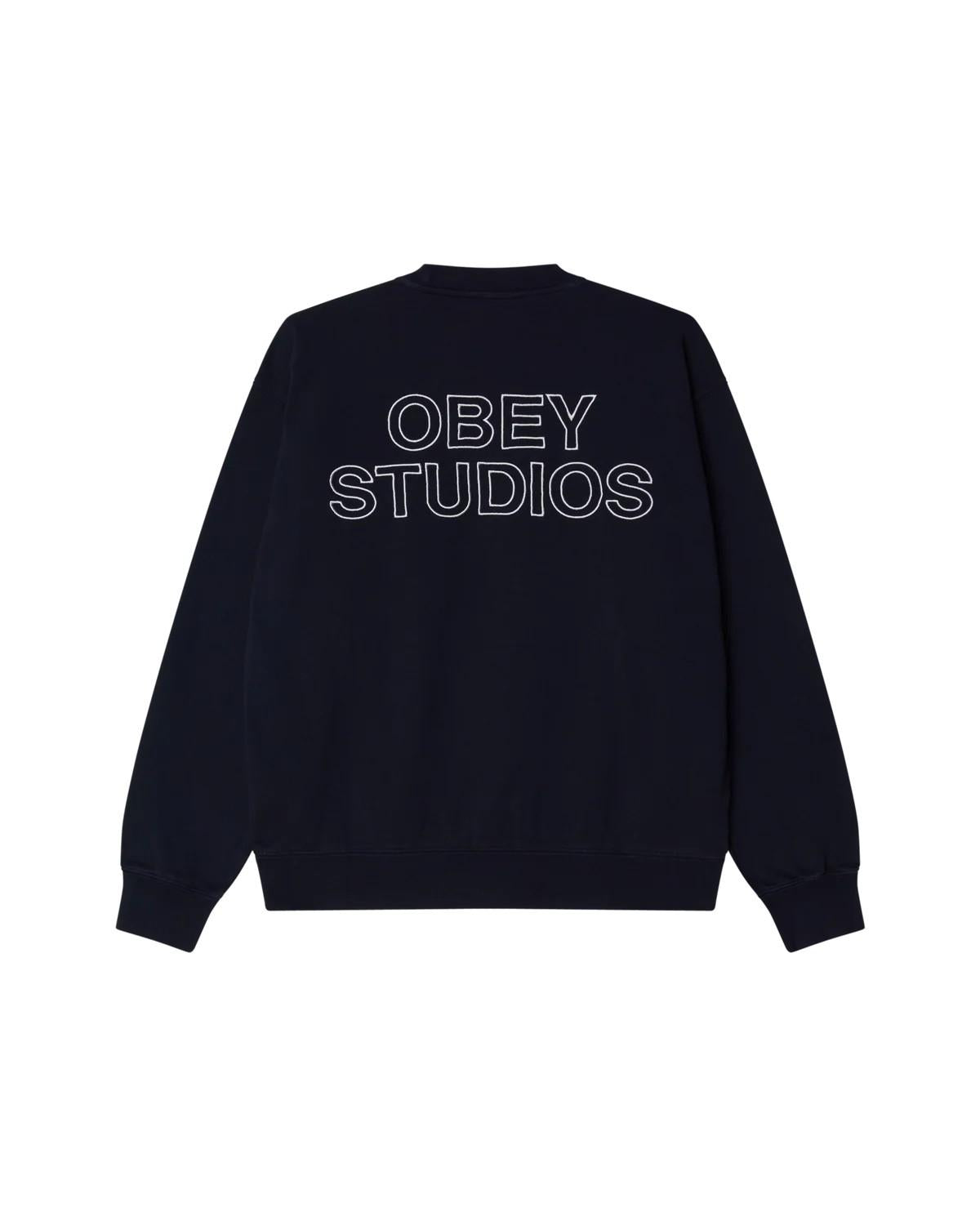 Obey studios faded crewneck 112480169 DNV OBEY 