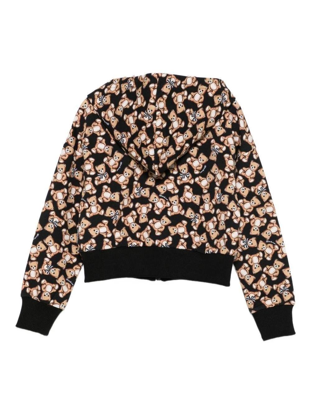 Felpa con stampa all-over HDF06FLDB6C 84923 MOSCHINO KID 
