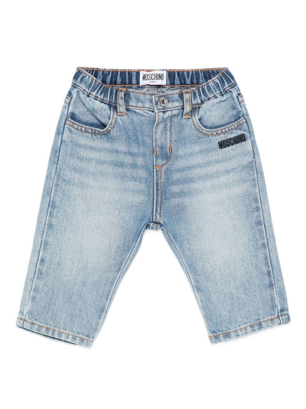 Jeans per neonato in denim MUP05HL0E36 40059 MOSCHINO BABY 