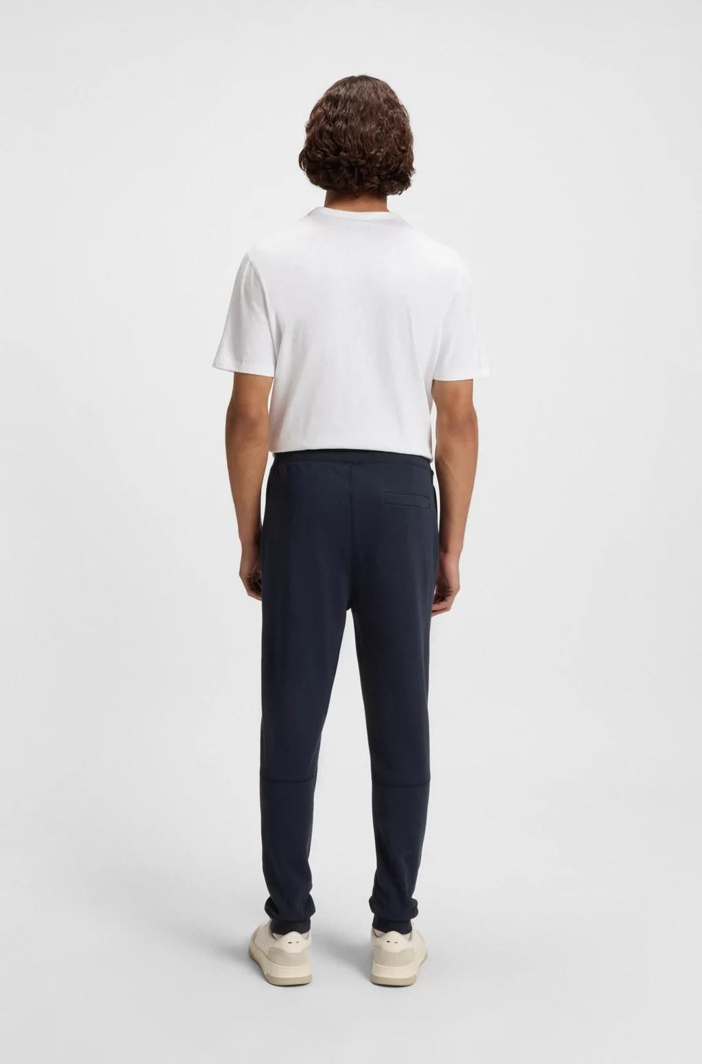 Pantaloni della tuta in terry di cotone con toppa con logo 50509303 404 BOSS 