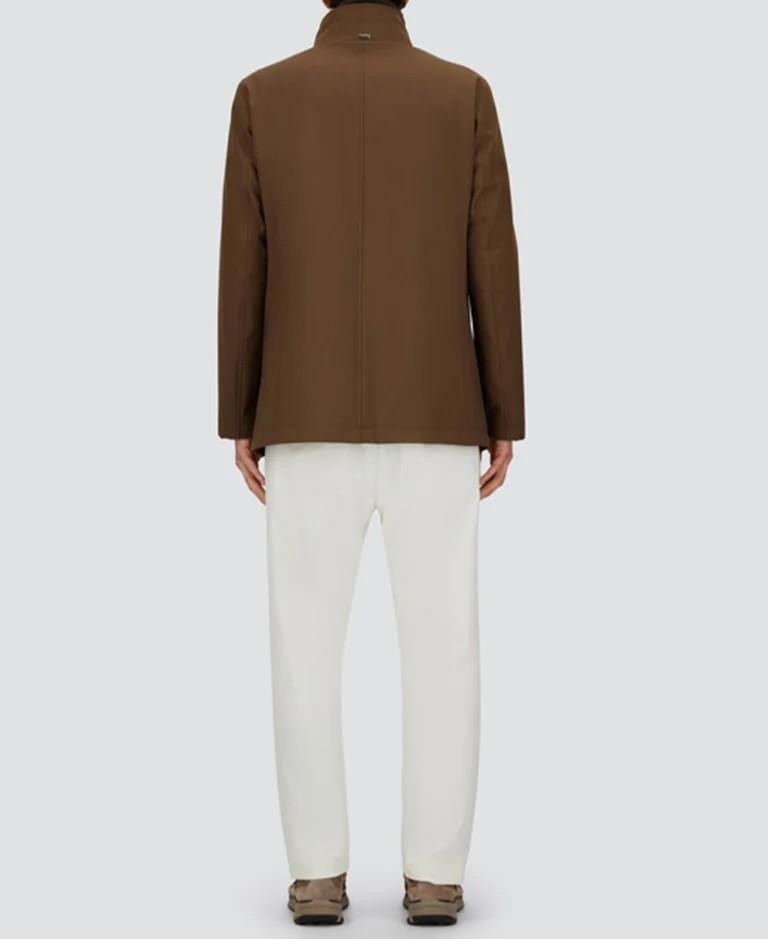 Carcoat in woolen melange twill e light faux fur IM000370U12730 8010 HERNO 