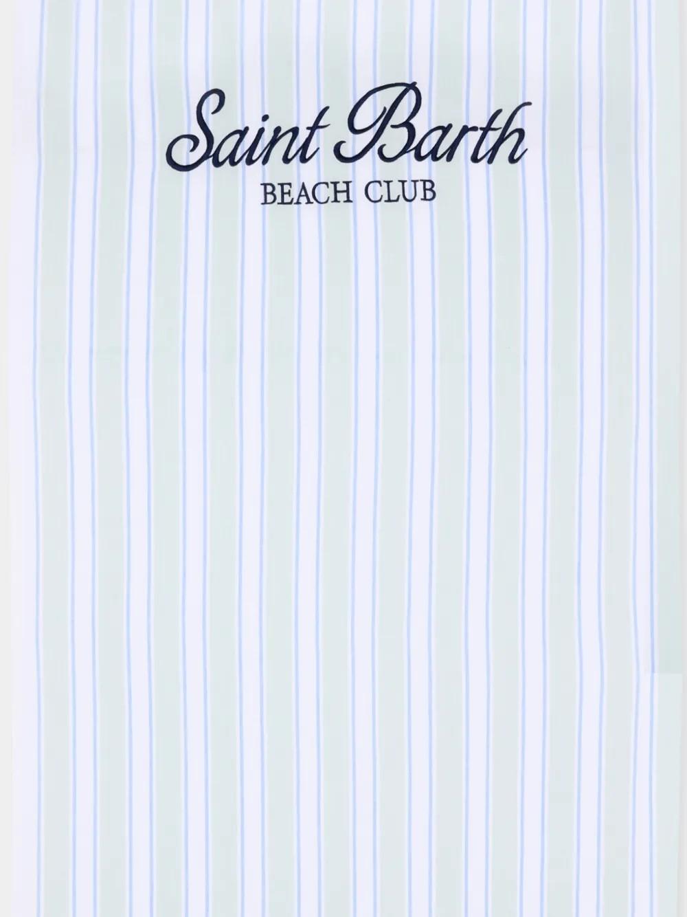 Telo mare a righe con frange FOUL002 00937L MC2 SAINT BARTH 