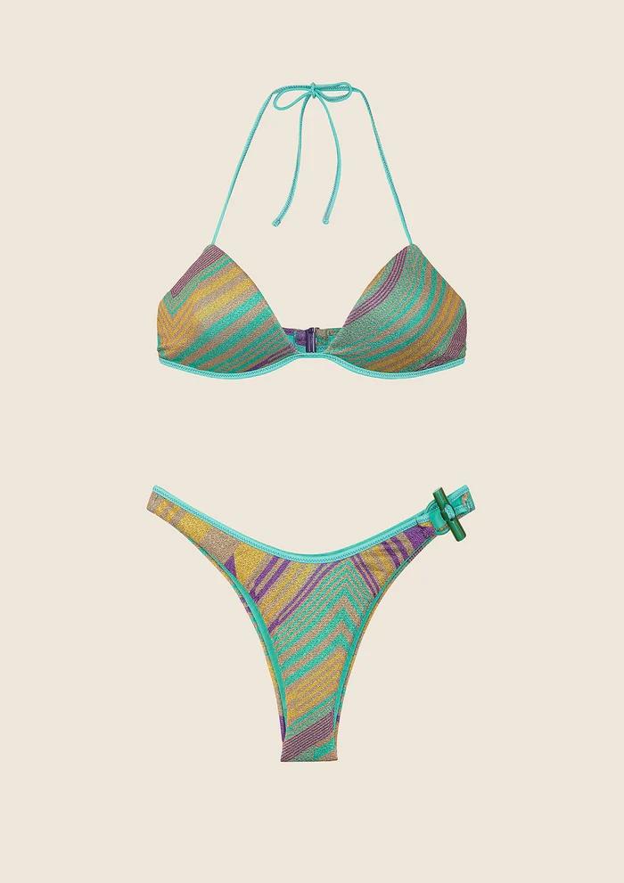 Bikini Reggiseno Push-Up con Slip Americano Fisso Fantasia 0941X 09 F**K 